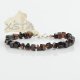 Cherry amber bracelet with silver clasp